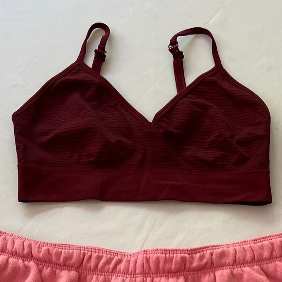 Victorias Secret PINk Campus Fold over Waist Shorts Size L AND ST Sport Bra - Picture 12 of 13